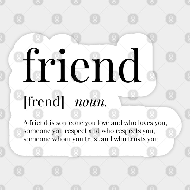 Friend Definition Sticker by definingprints